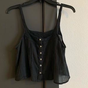 Black Urban Outfitters Small Cropped Tank Top